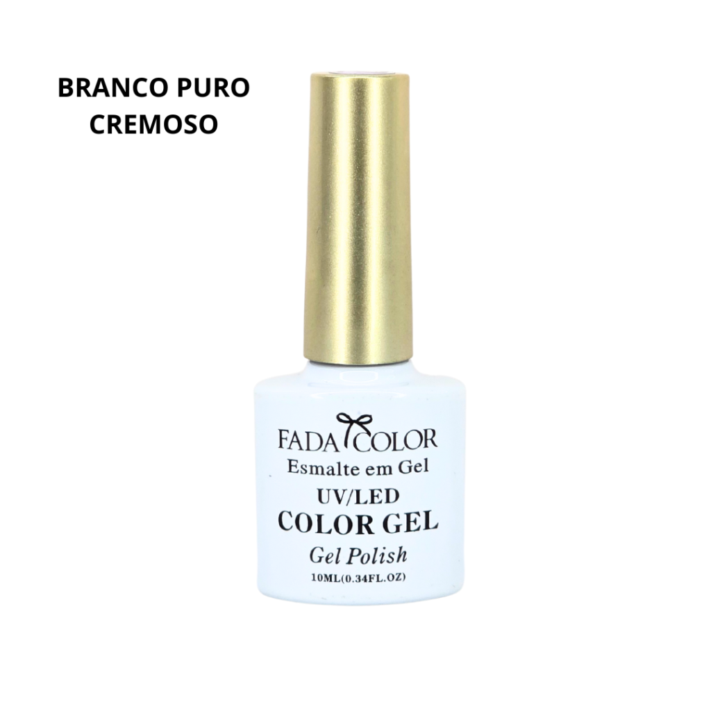 Esmalte UV Gel Fada Color 10ml 02 Branco Puro  