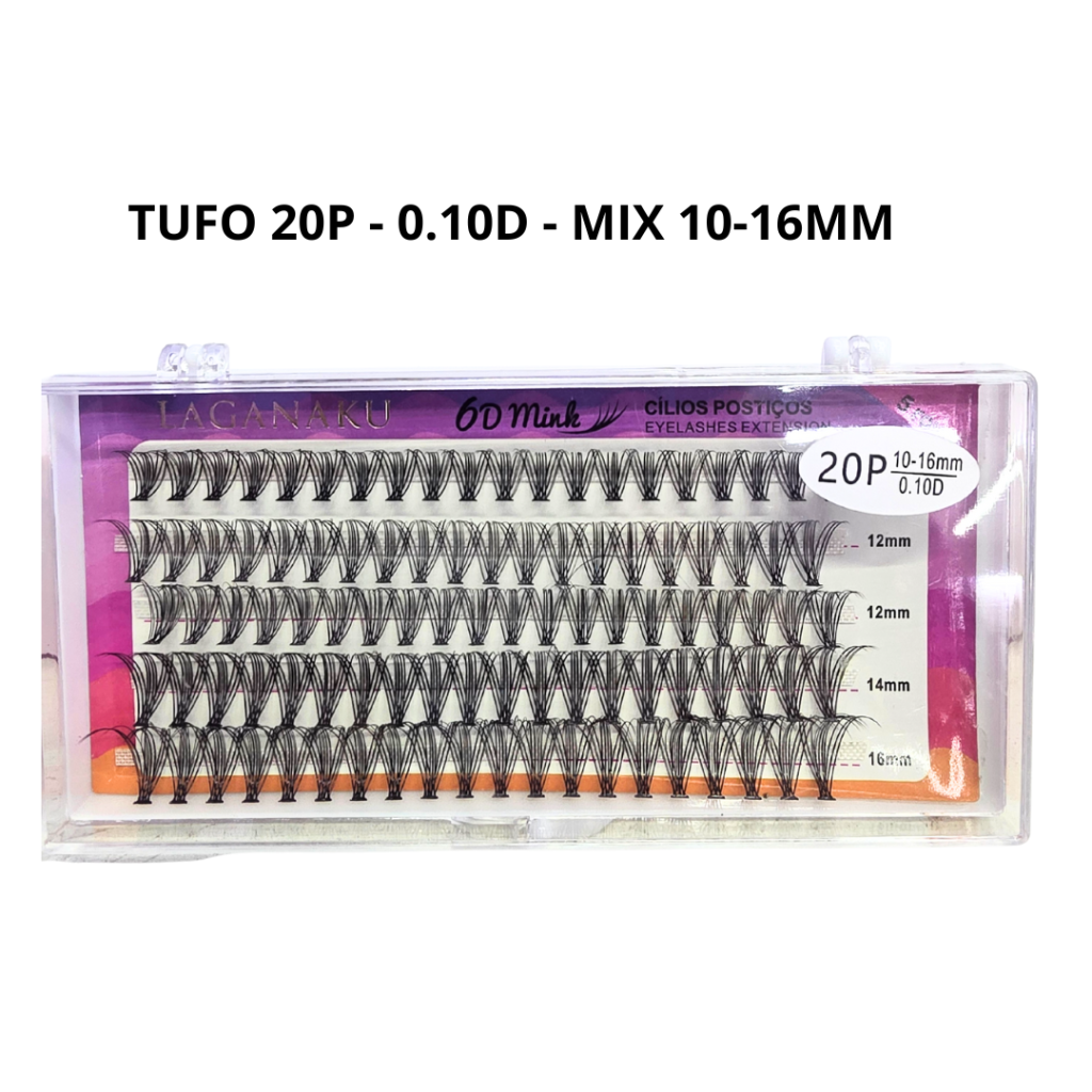 Tufinho Lagaraku 20P - 0.10D - Mix 10-16mm 