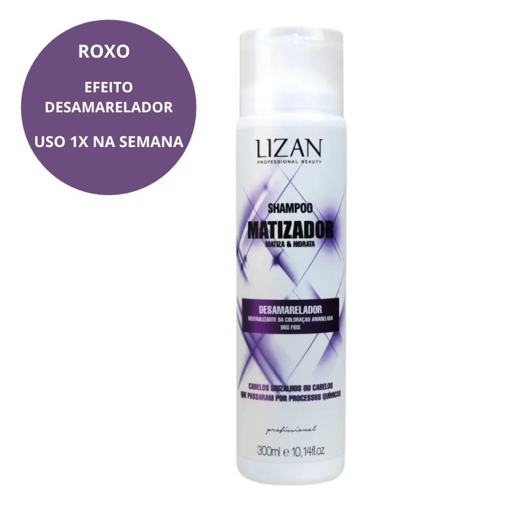 Matizador Loiro Shampoo Lizan Desamarelador 300ml 