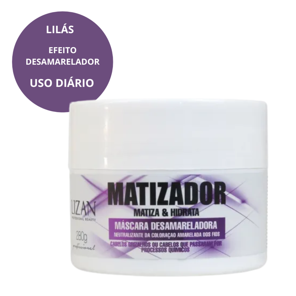 Matizador Loiro Máscara Lizan Desamarelador 280g  