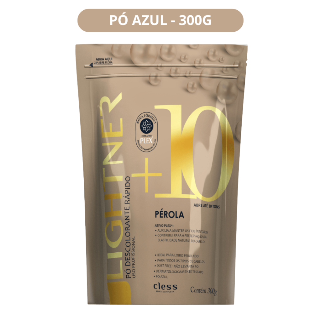 Pó Descolorante 300g Lightner Pérola 10 tons - Pó Azul 