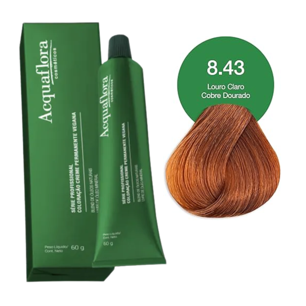 Tinta Cobre Acquaflora Vegana 8.43