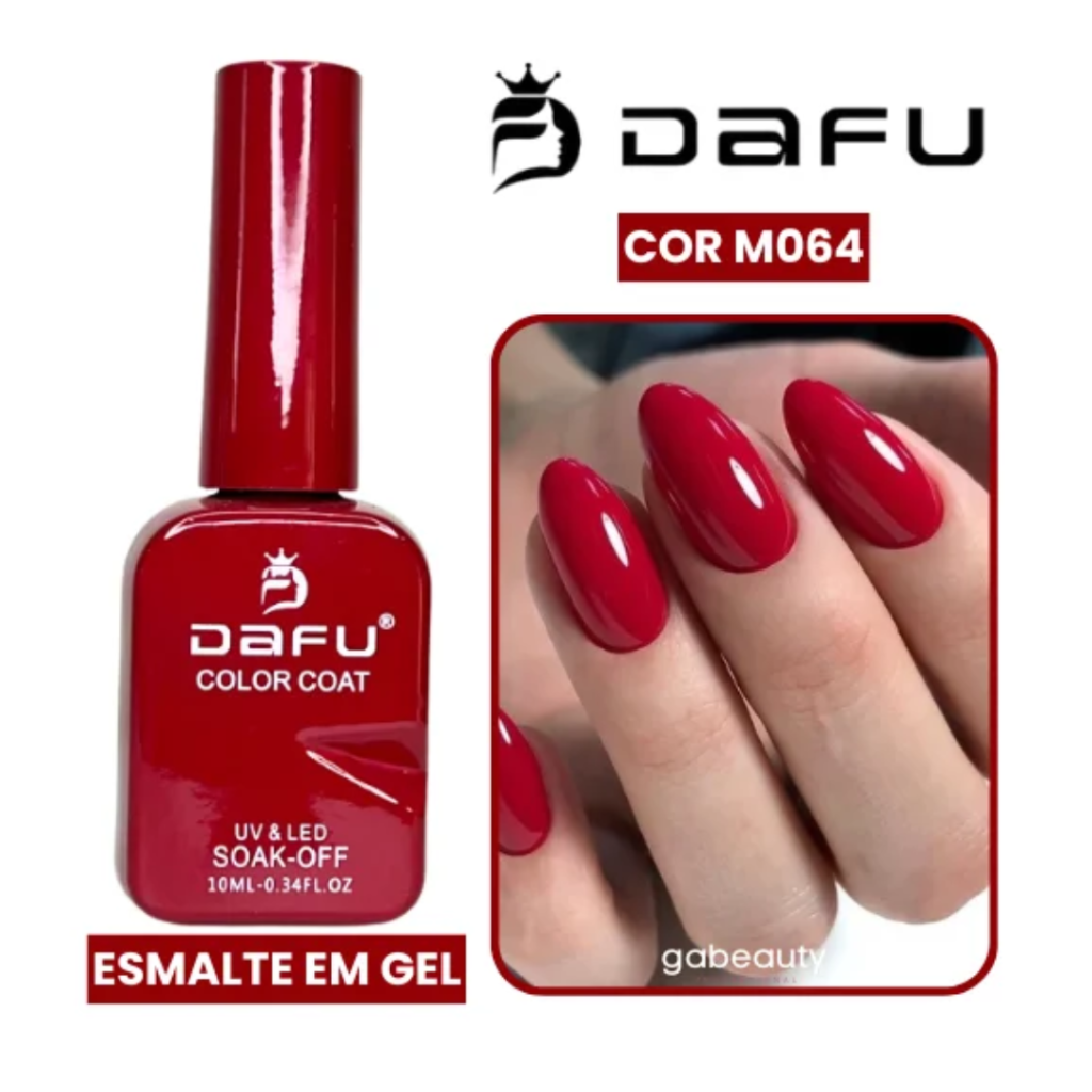 Esmalte UV Gel Dafu Cremoso Vermelho M064