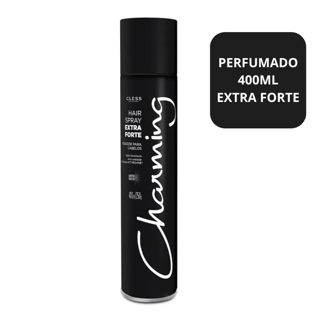 Hair Spray Charming Black Extra Forte Perfumado 400ml 