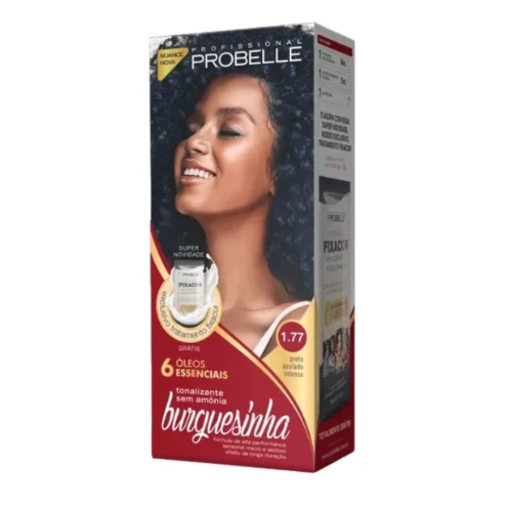 Tonalizante Preto Azulado Burguesinha Probelle 1.77 