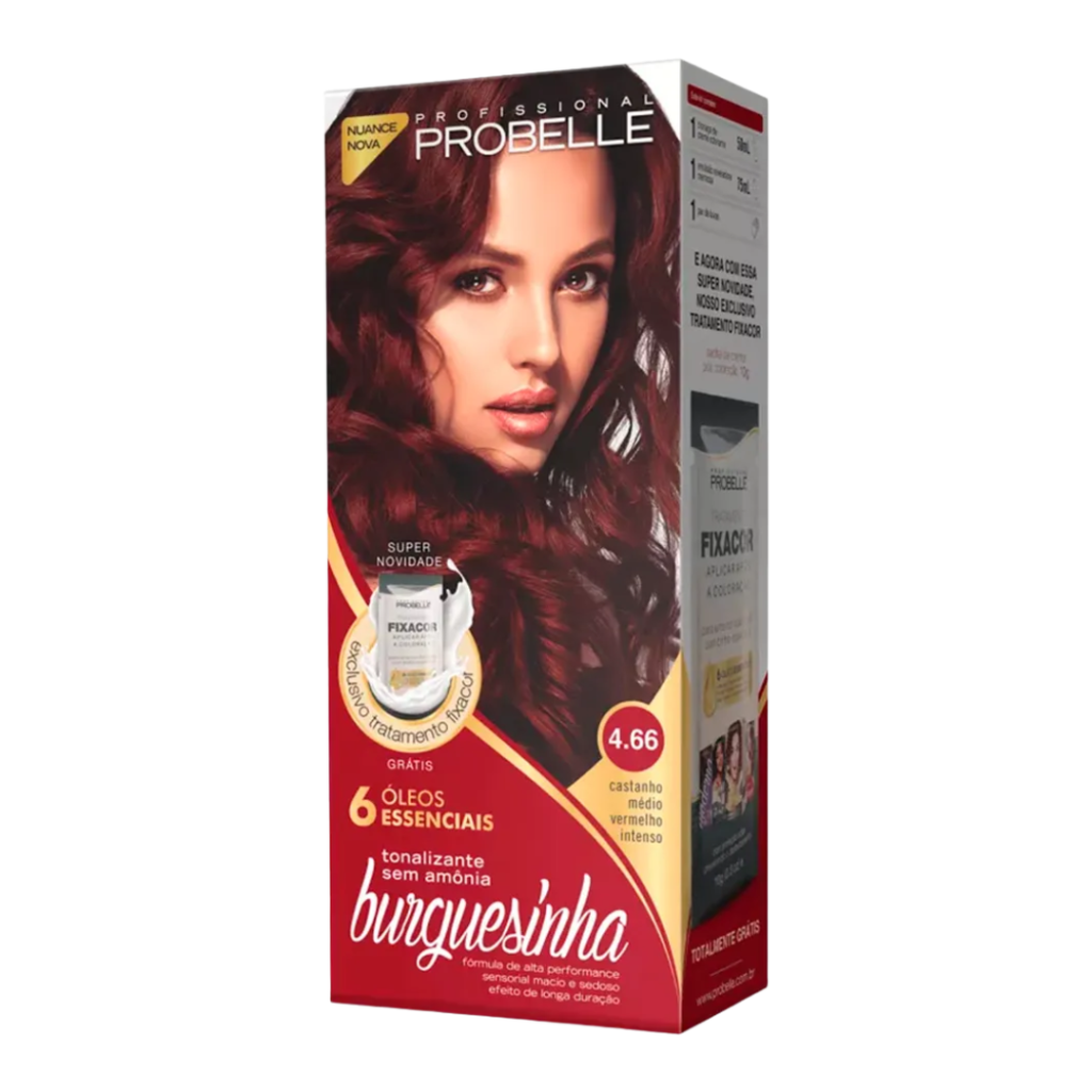 Tonalizante Vermelho Burguesinha Probelle 4.66 Borgonha 