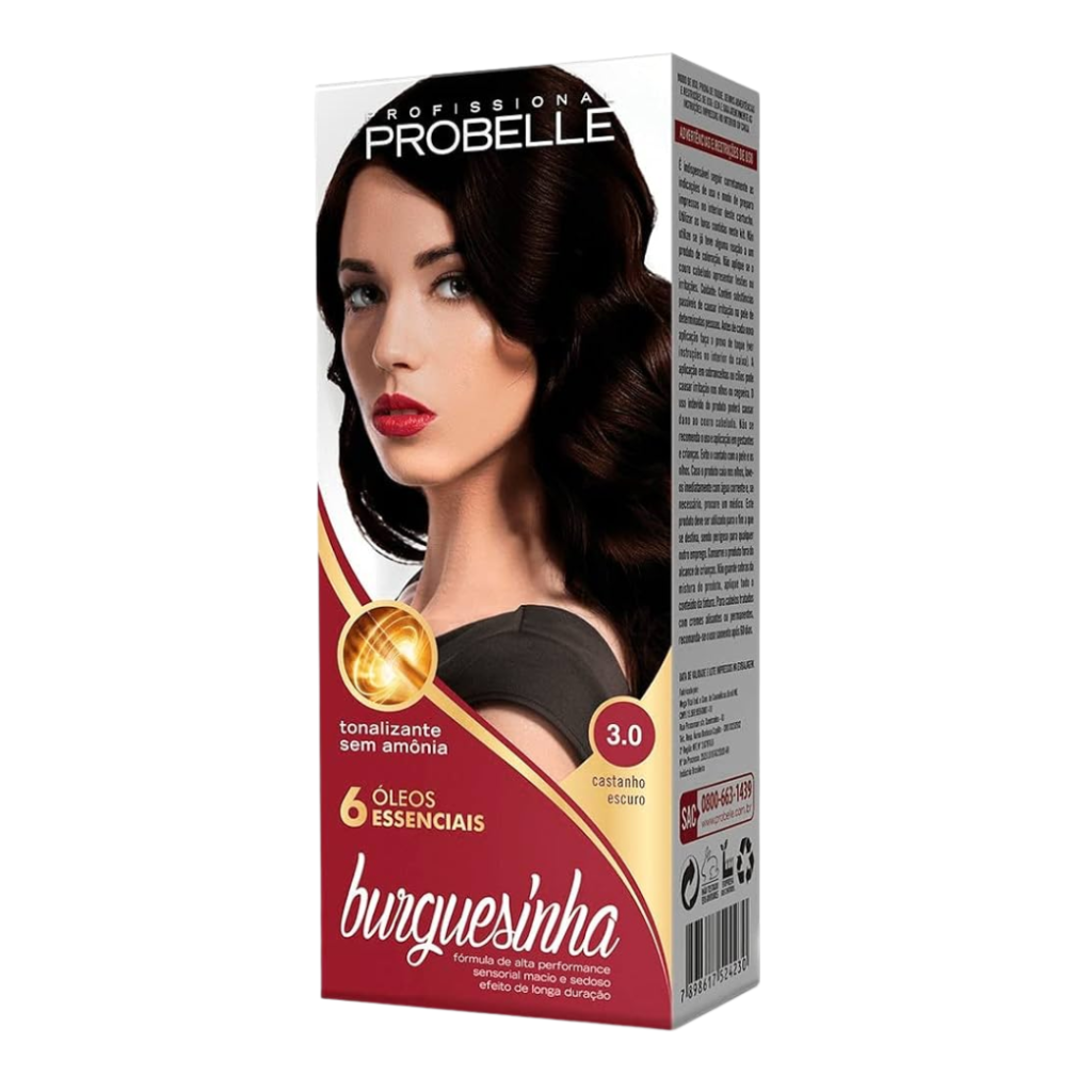 Tonalizante Castanho Escuro Burguesinha Probelle 3.0 