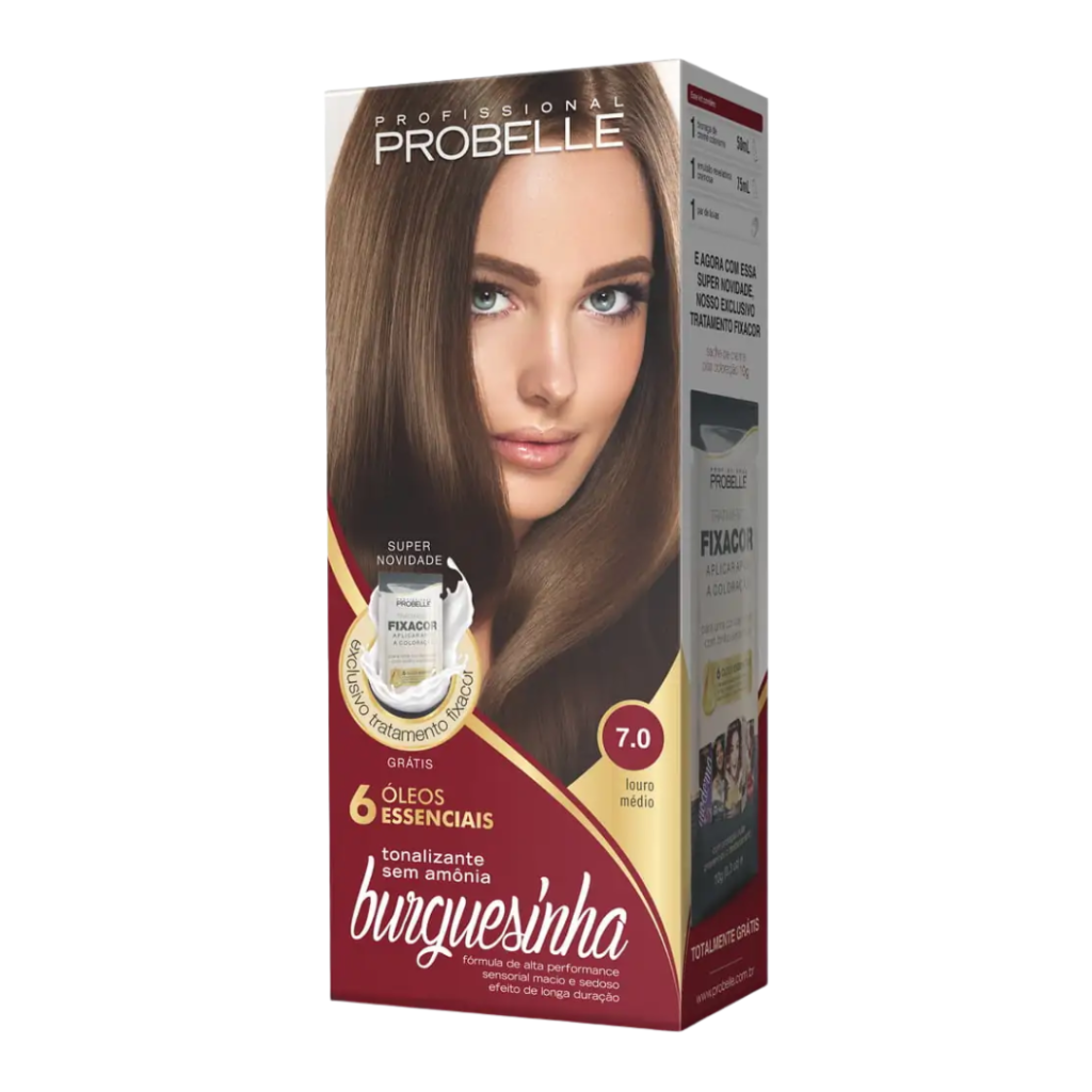 Tonalizante Loiro Médio Burguesinha Probelle 7.0