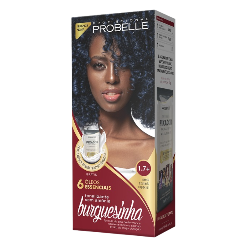Tonalizante Preto Azulado Burguesinha Probelle 1.7+ Especial 