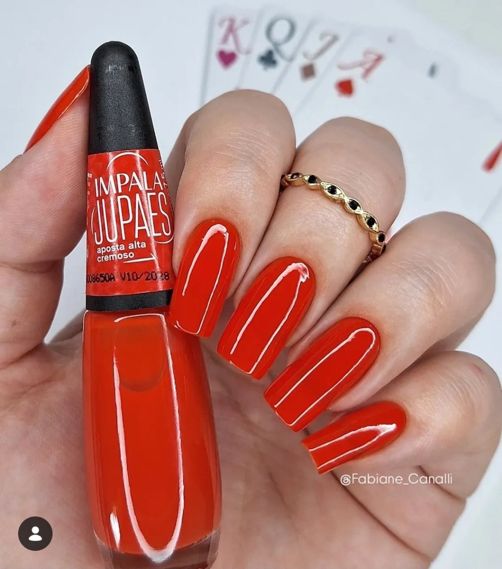Esmalte Vermelho Impala Ju Paes Aposta Alta 
