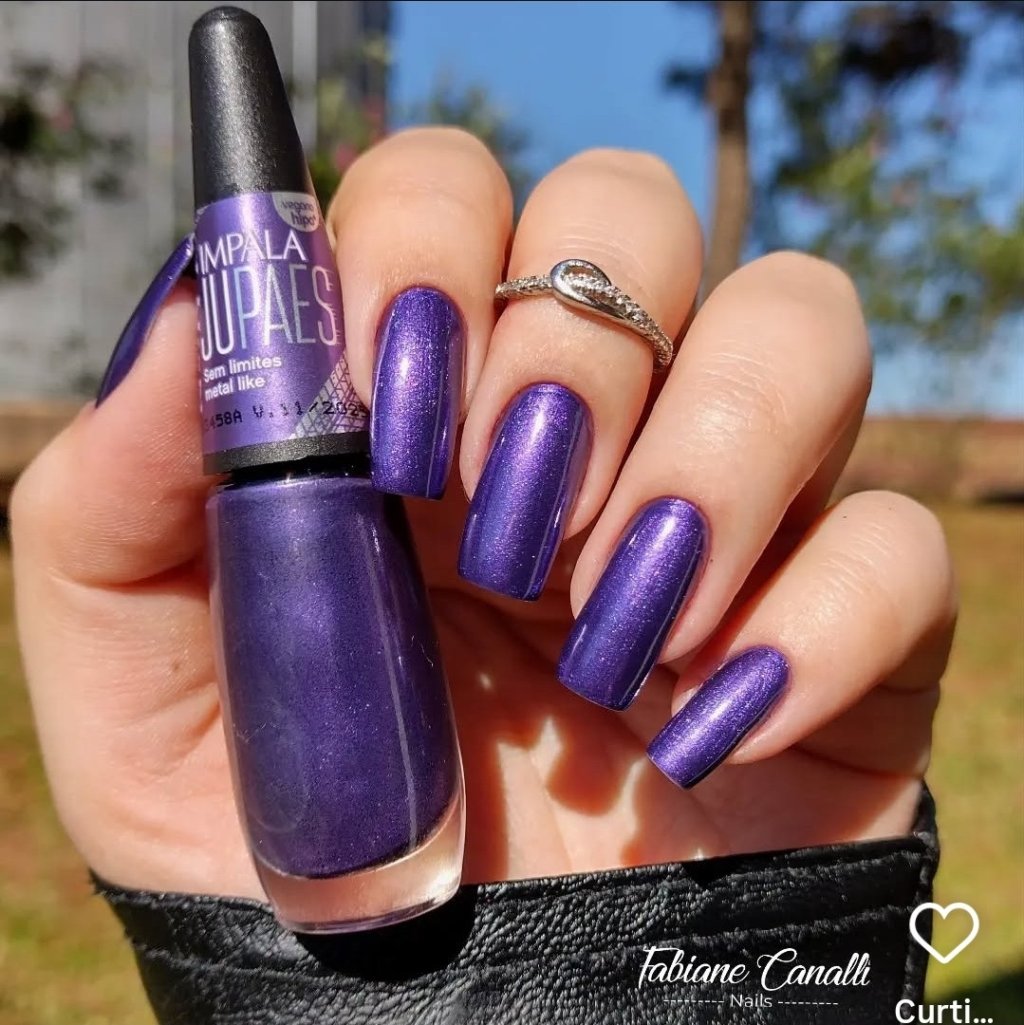 Esmalte Roxo Impala Ju Paes Sem Limites Metal Like