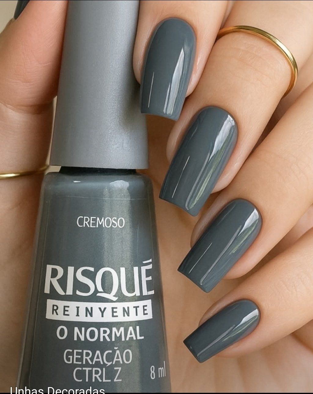 Esmalte Cinza Risqué Geração CTRL Z 