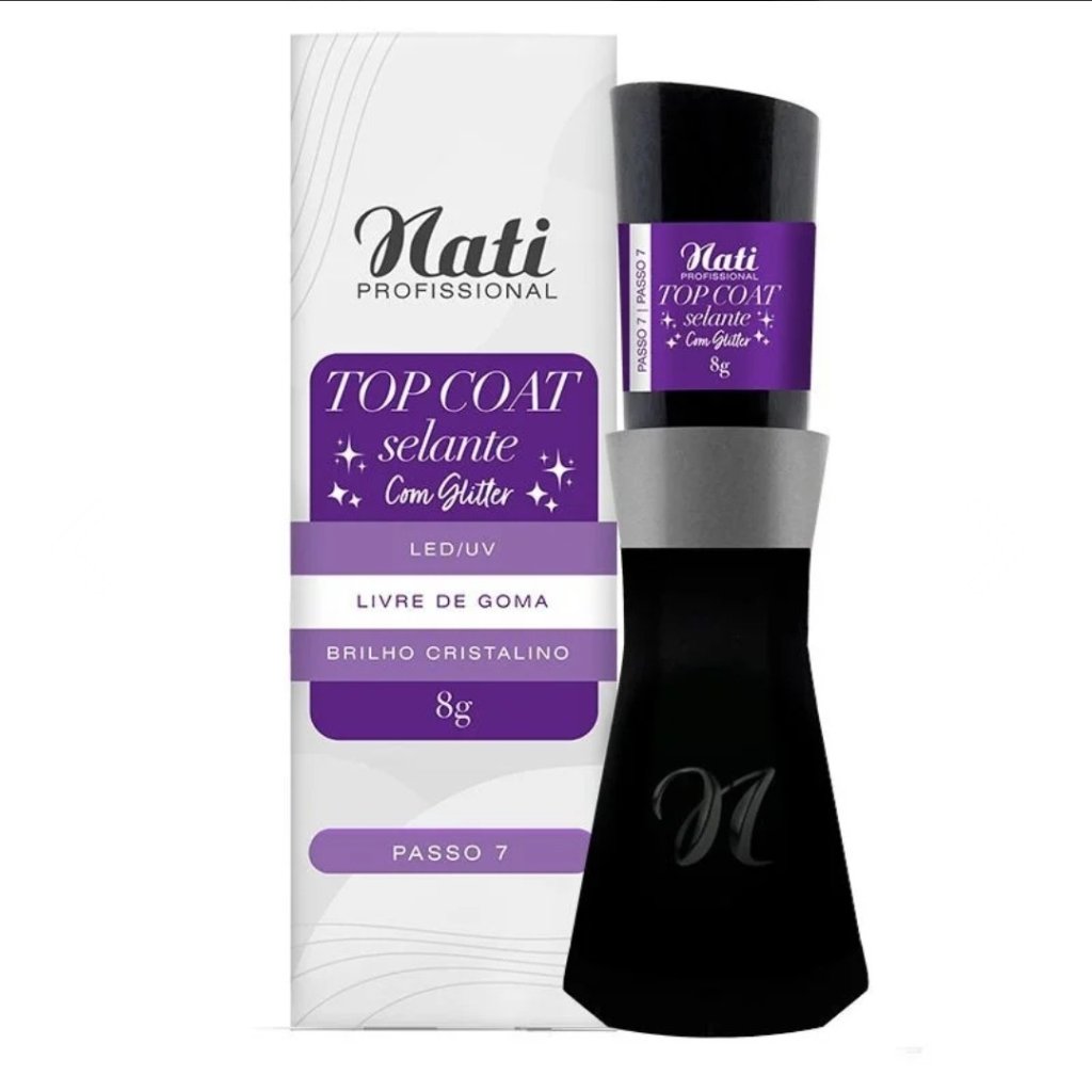 Preparador Nati 8g Gel Top Coat Selante Brilho Cristalino