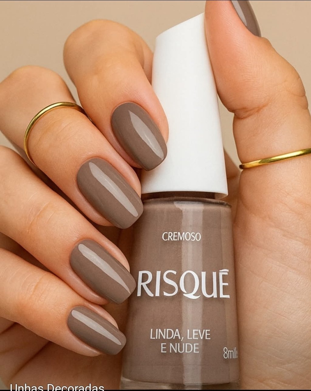 Esmalte Nude Risque Linda, Leve e Nude