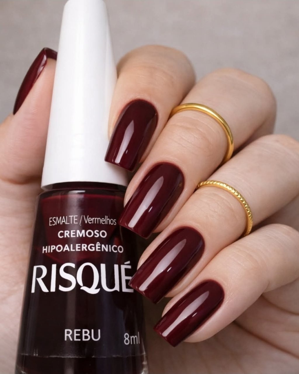 Esmalte Vermelho Risqué Rebu 