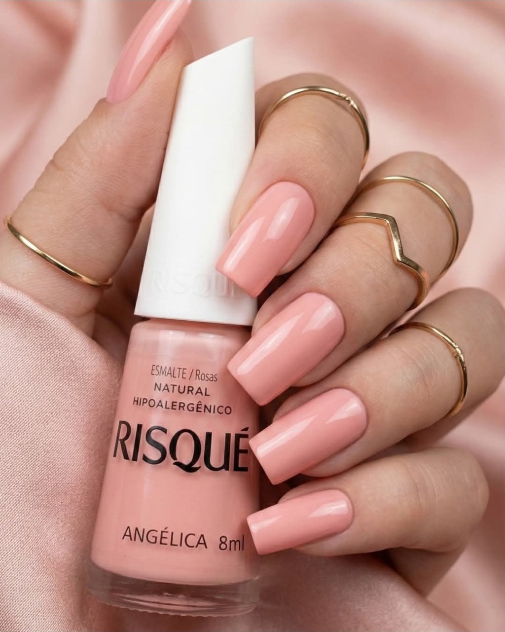 Esmalte Nude Risqué Angélica Natural Transparente 