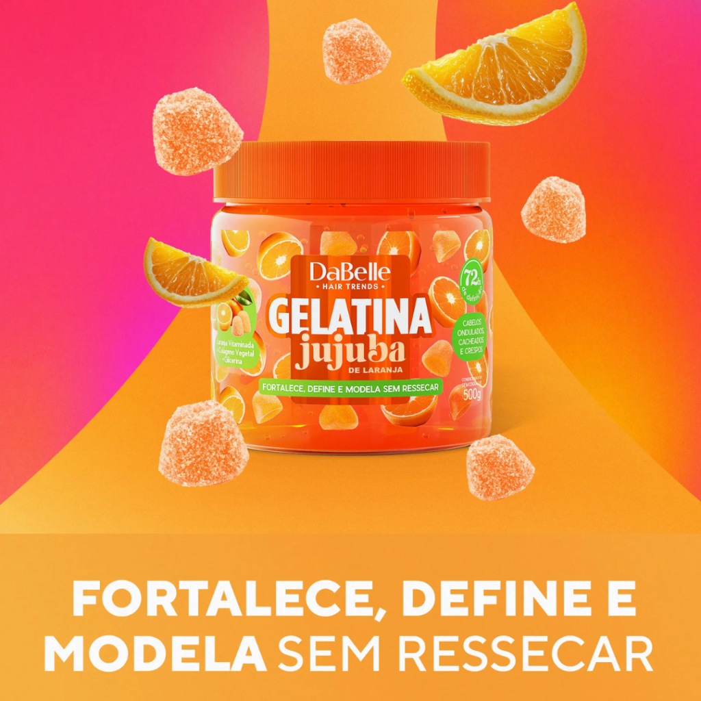 Gelatina Dabelle Jujuba Laranja 500g