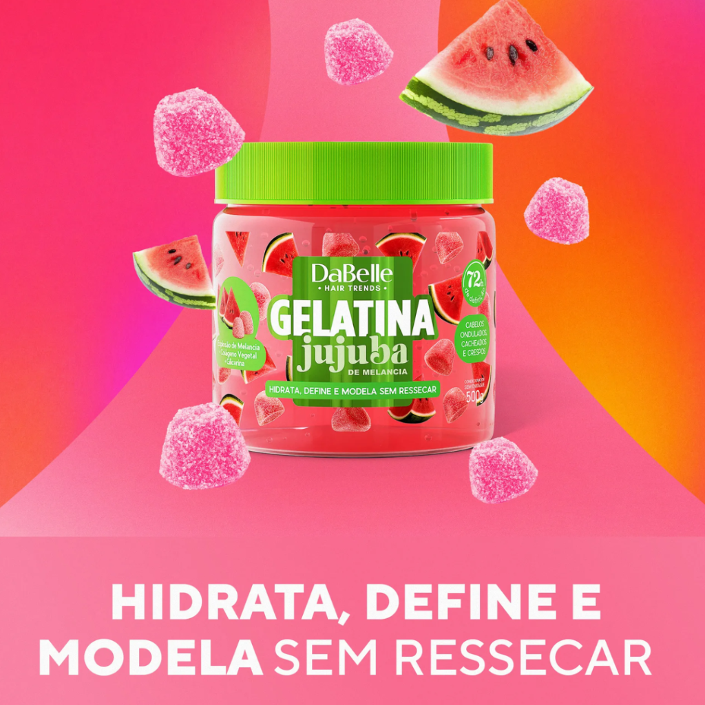 Gelatina Dabelle Jujuba Melancia 500g 