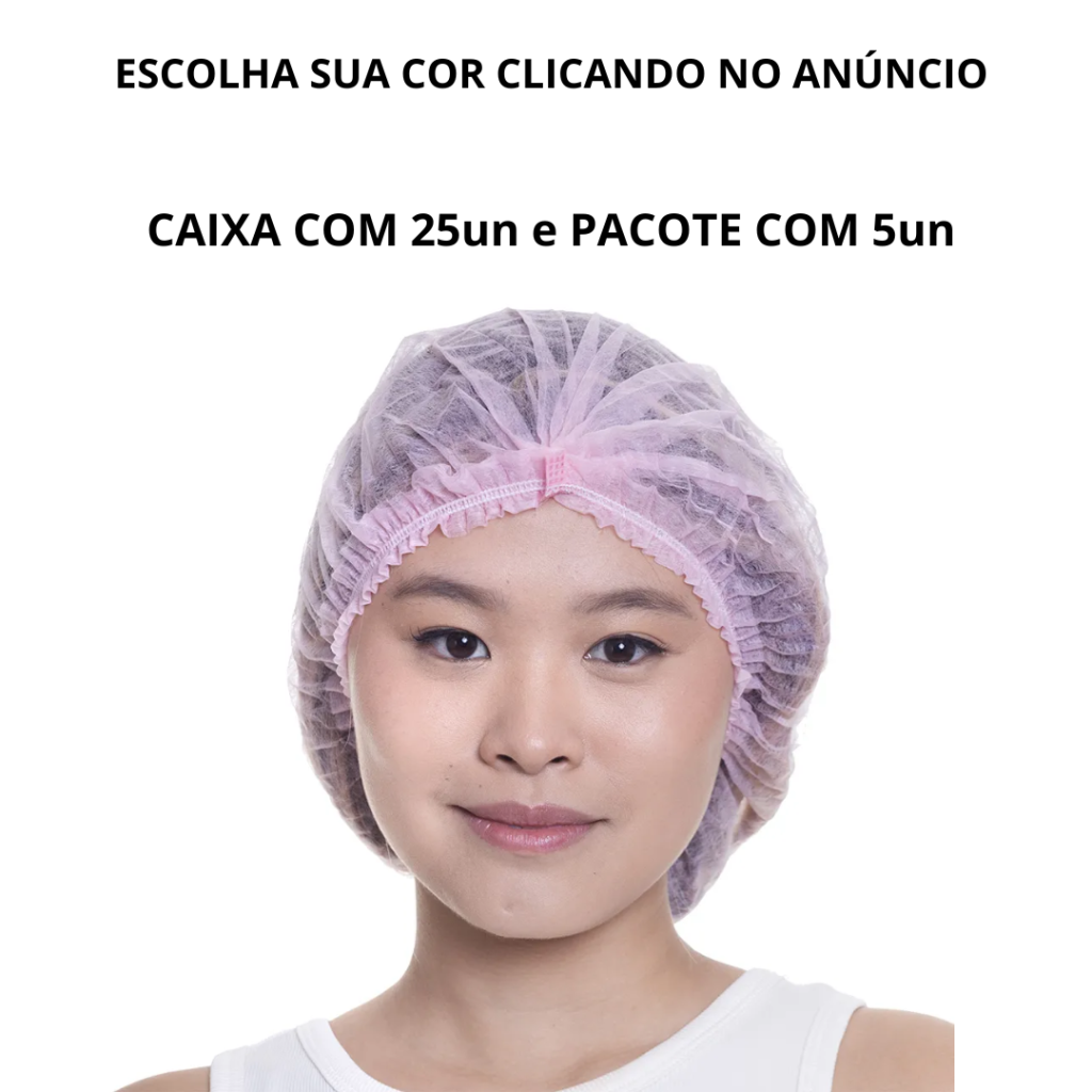 Touca Descartável TNT Rosa