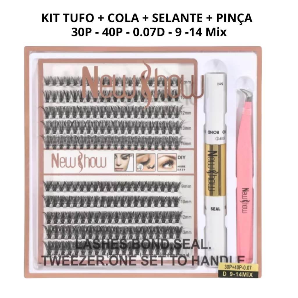 Kit Tufinho New Show 30P-40P - 0.07D - 9-14Mix 