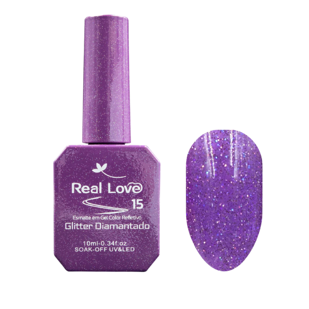 Esmalte UV Gliter Refletivo 15 Real Love 