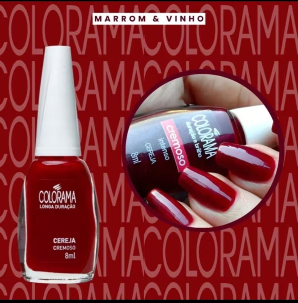 Esmalte Vermelho Colorama Cereja 