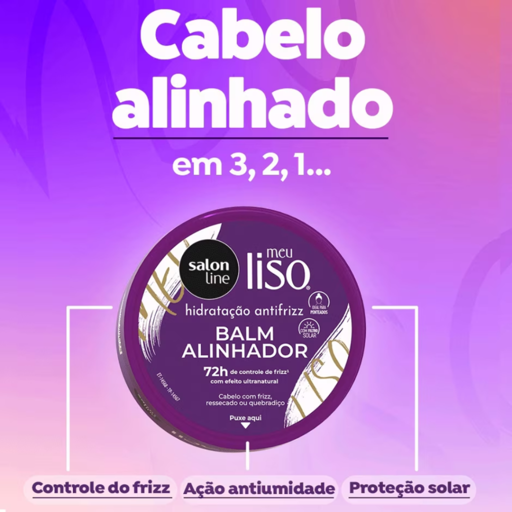 Balm Alinhador Salon Line Meu Liso 72h 50g 