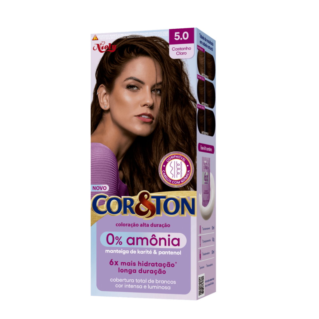 Tonalizante Castanho Claro Cor&ton 5.0