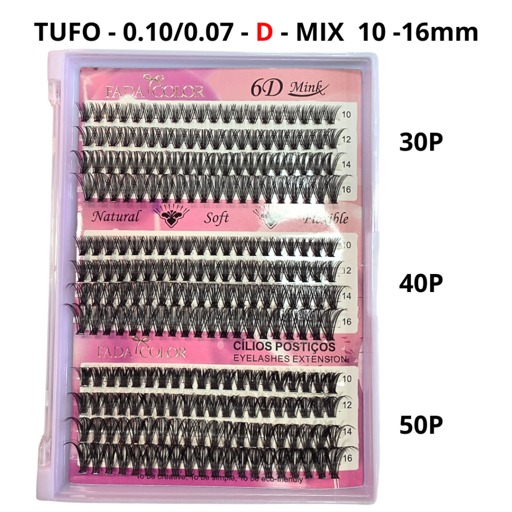 Tufinho Fada Color Cartela com 30P / 40P / 50P 