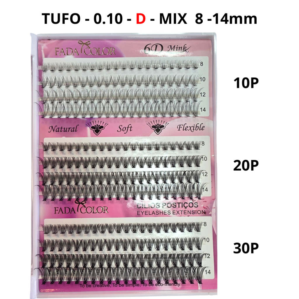Tufinho Fada Color Cartela com 10P / 20P /30P
