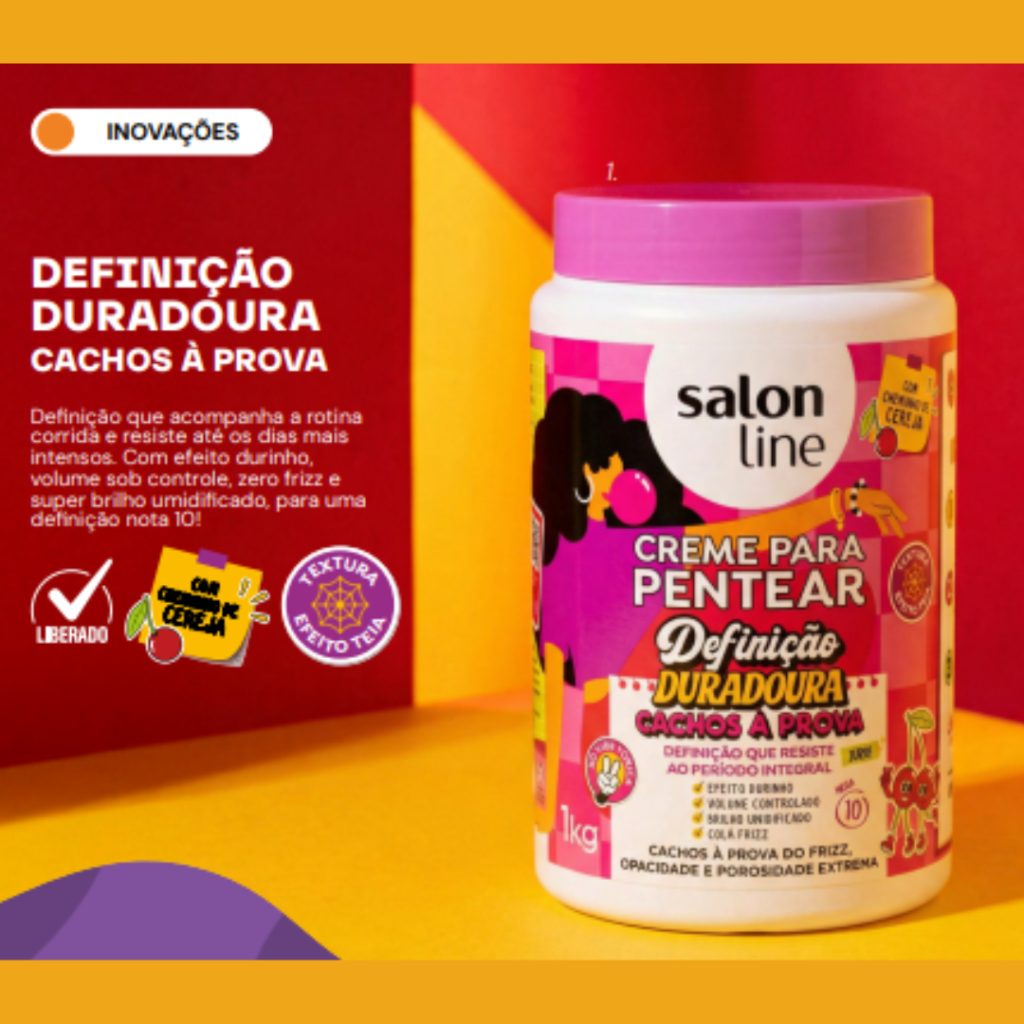 Creme de Pentar 1kg Salon Line Definição Duradoura 