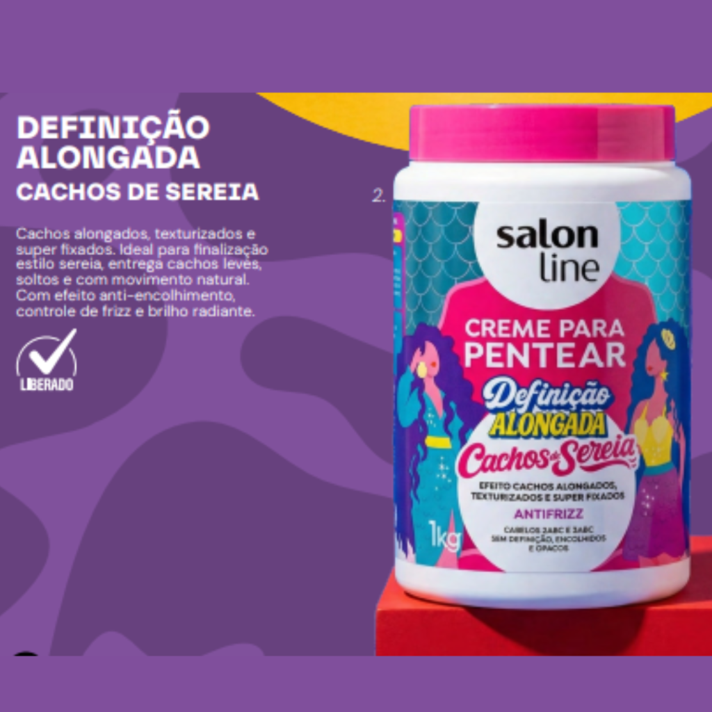 Creme de Pentar 1kg Salon Line Definição Alongada 