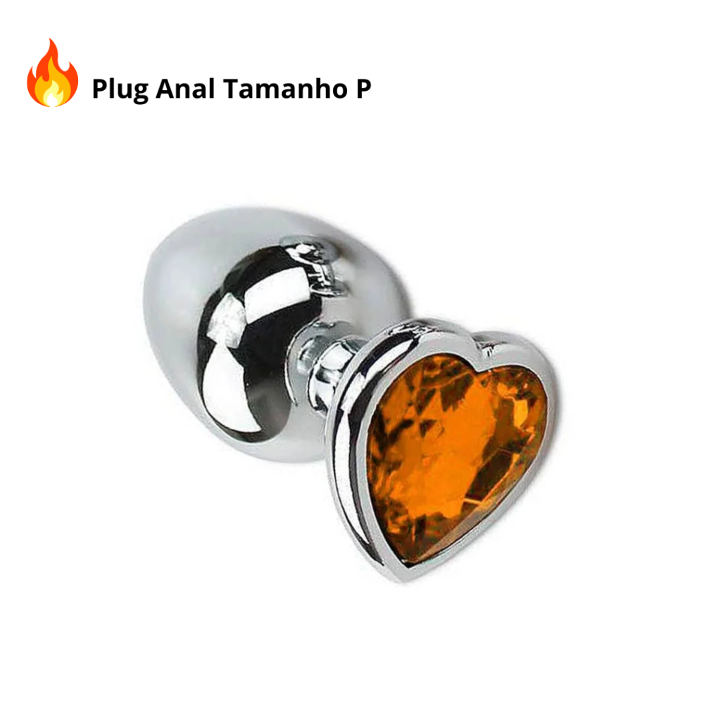Plug Anal Metal Coração Pequeno  