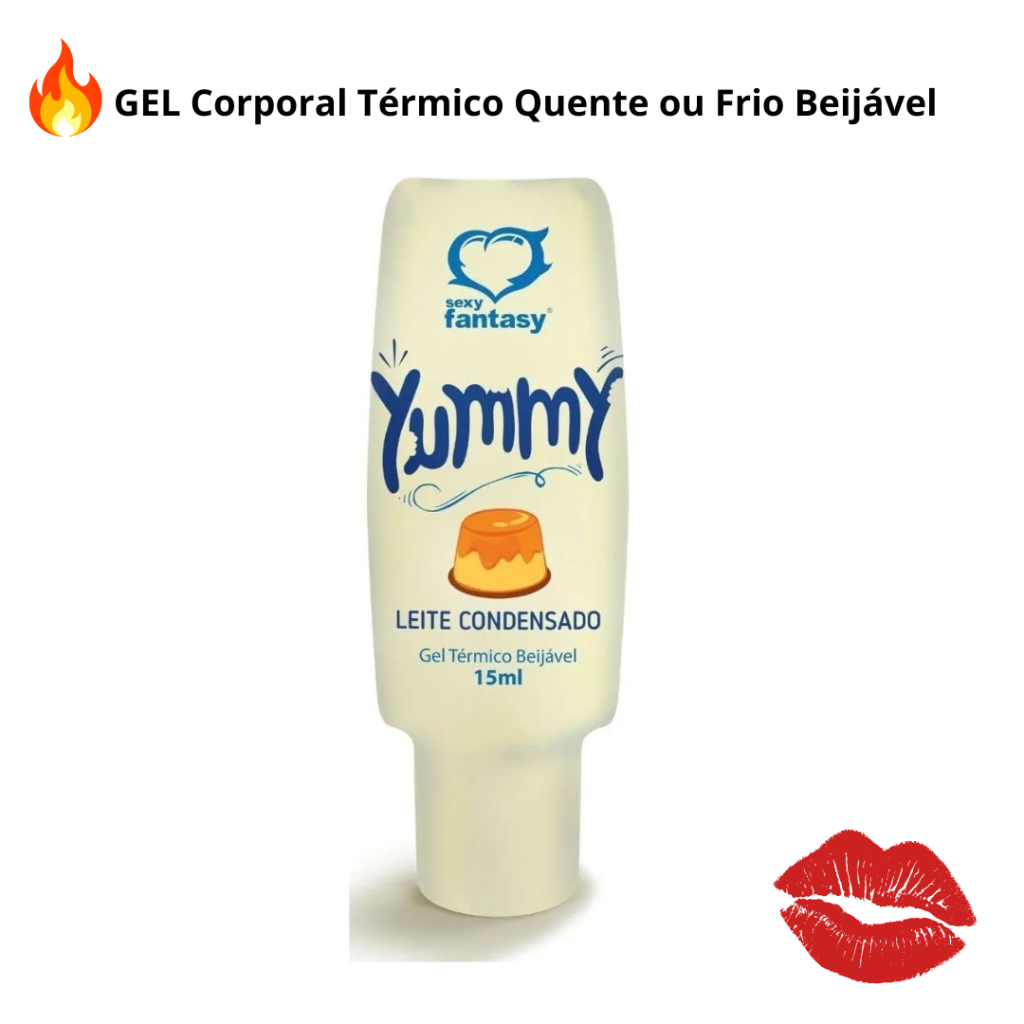 Gel Yummy Térmico Beijável Leite Condensado 15ml