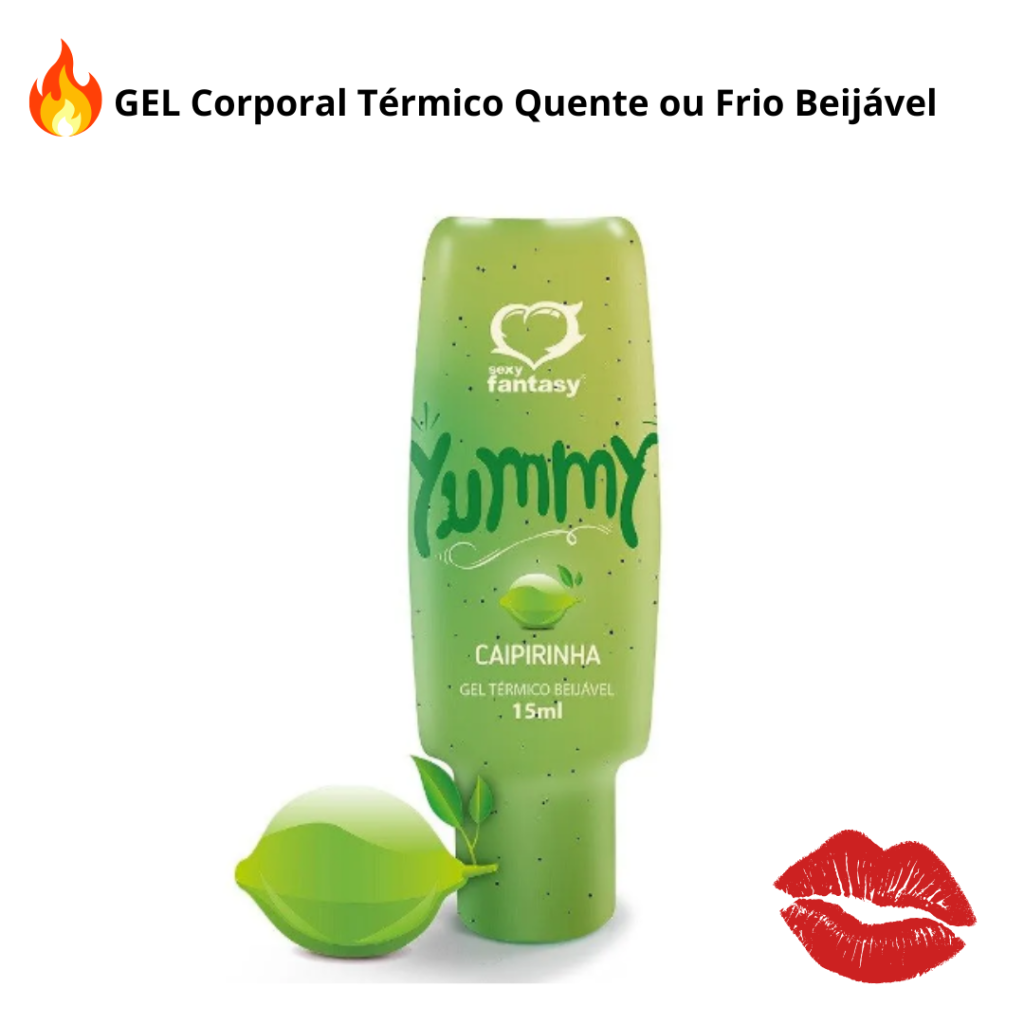 Gel Yummy Térmico Beijável Caipirinha 15g