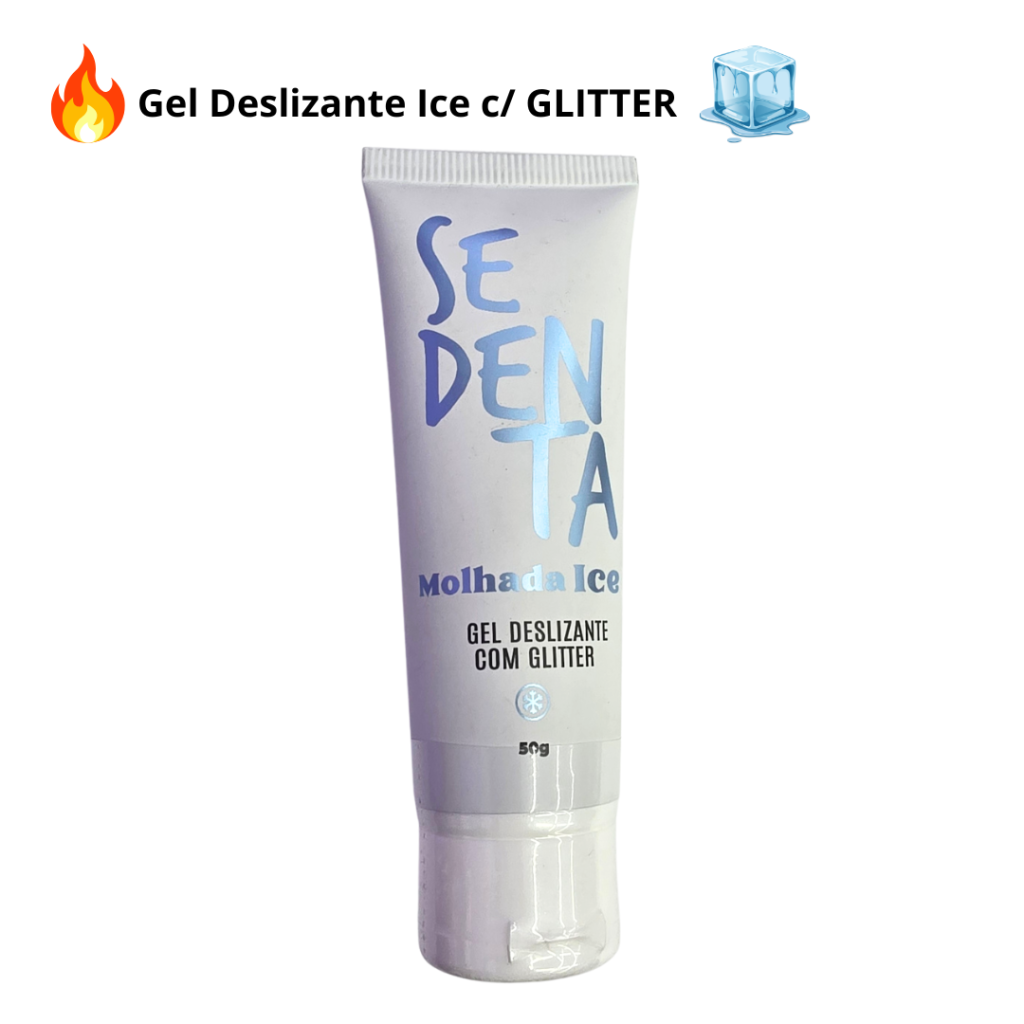 Gel Sedenta Molhada Ice com GLITTER 50g 