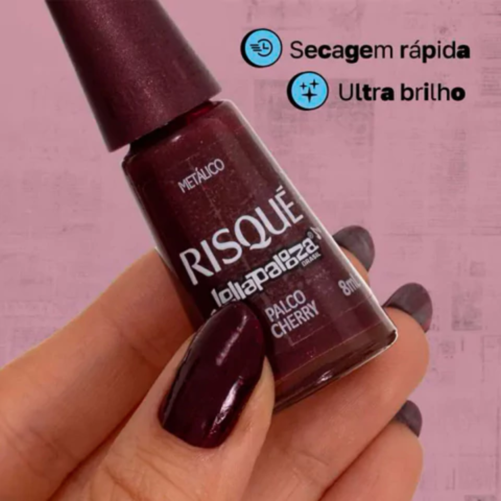 Esmalte Vermelho Risqué Lollapalooza Palco Cherry 