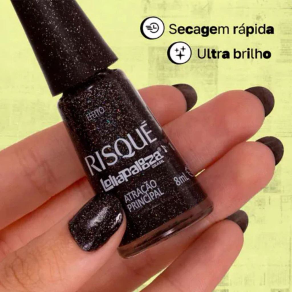 Esmalte Preto Risqué Lollapalooza Atração Principal 
