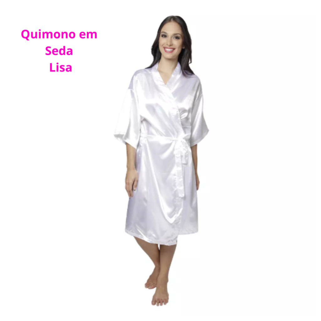 Quimono em Seda Lisa 