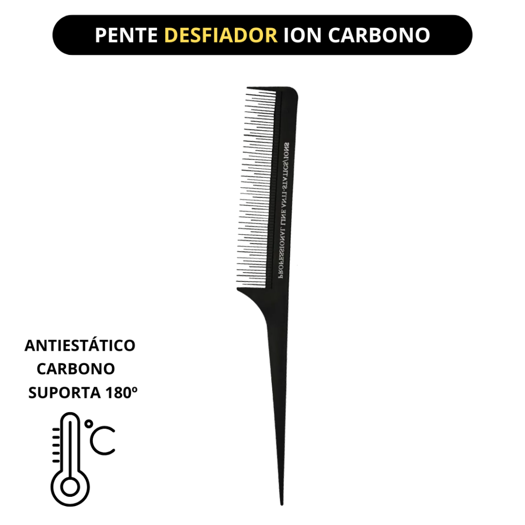 Pente Desfiador Ion Carbono 