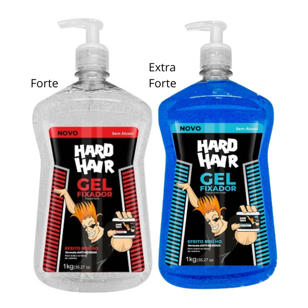 Gel Hard Hair Fixador 1 litro Sem Alcool 
