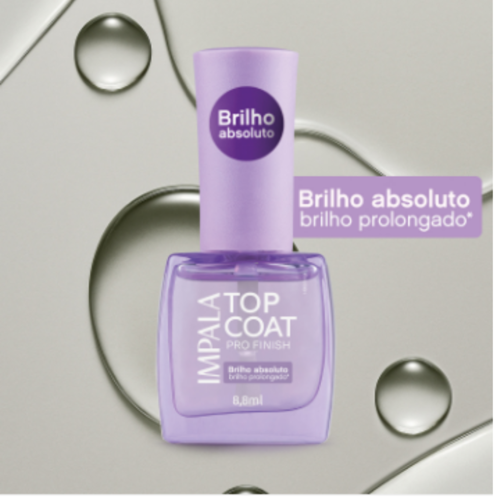 Esmalte Extra Brilho Impala Top Coat Brilho Absoluto 