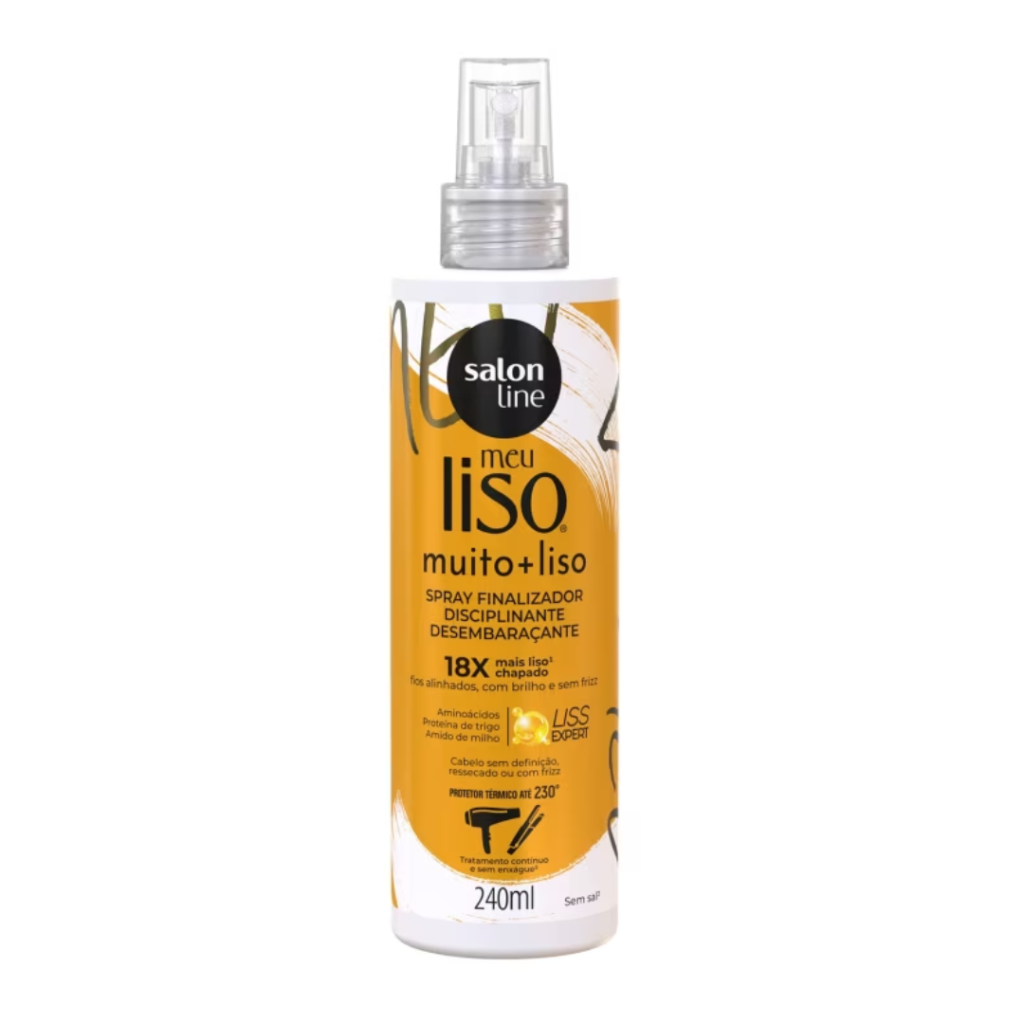 Meu Liso Muito + Liso Spray Defrizante Protetor Térmico Salon Line 240ml