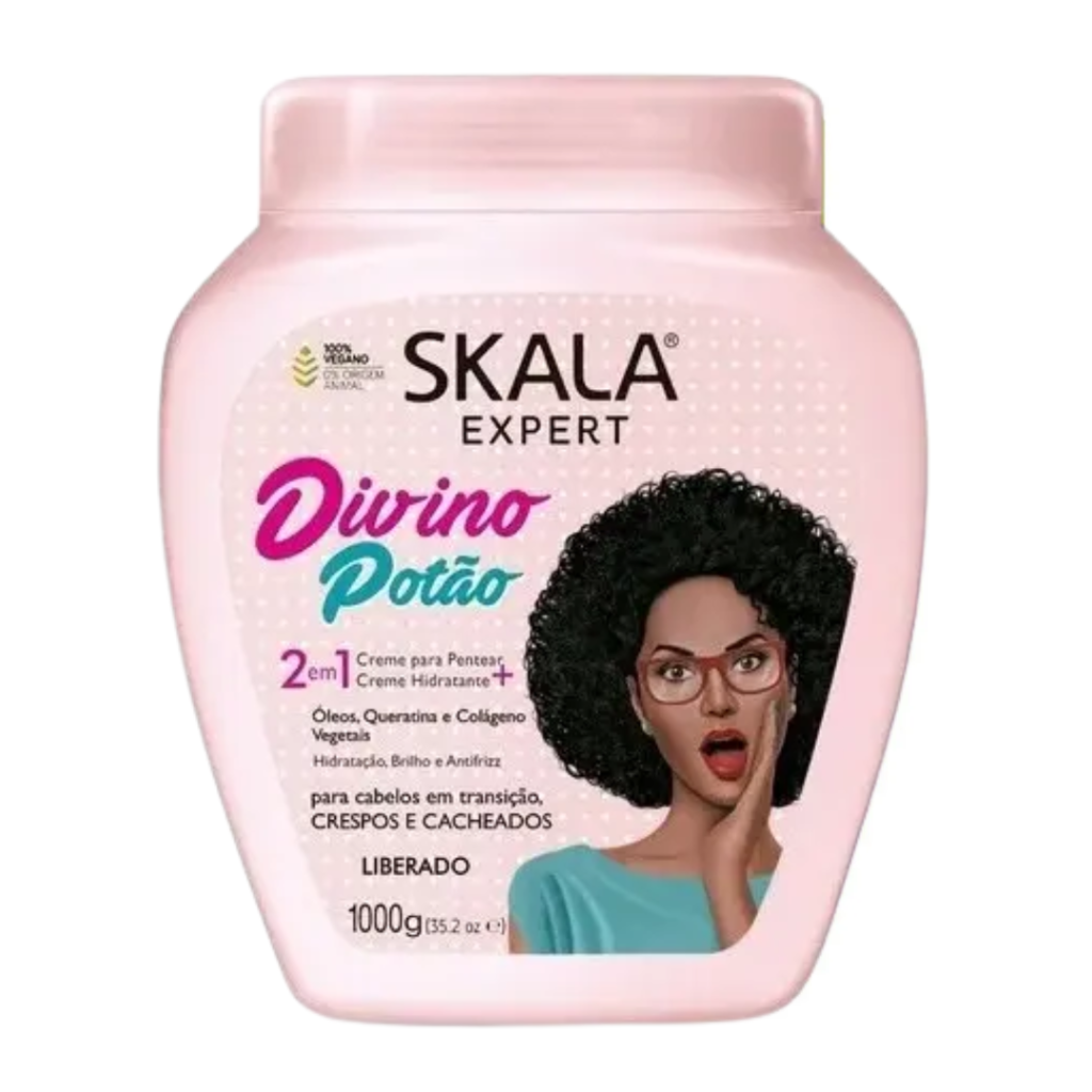 Creme Skala Expert Para Cabelos Cacheados Divino Crespo 1000g