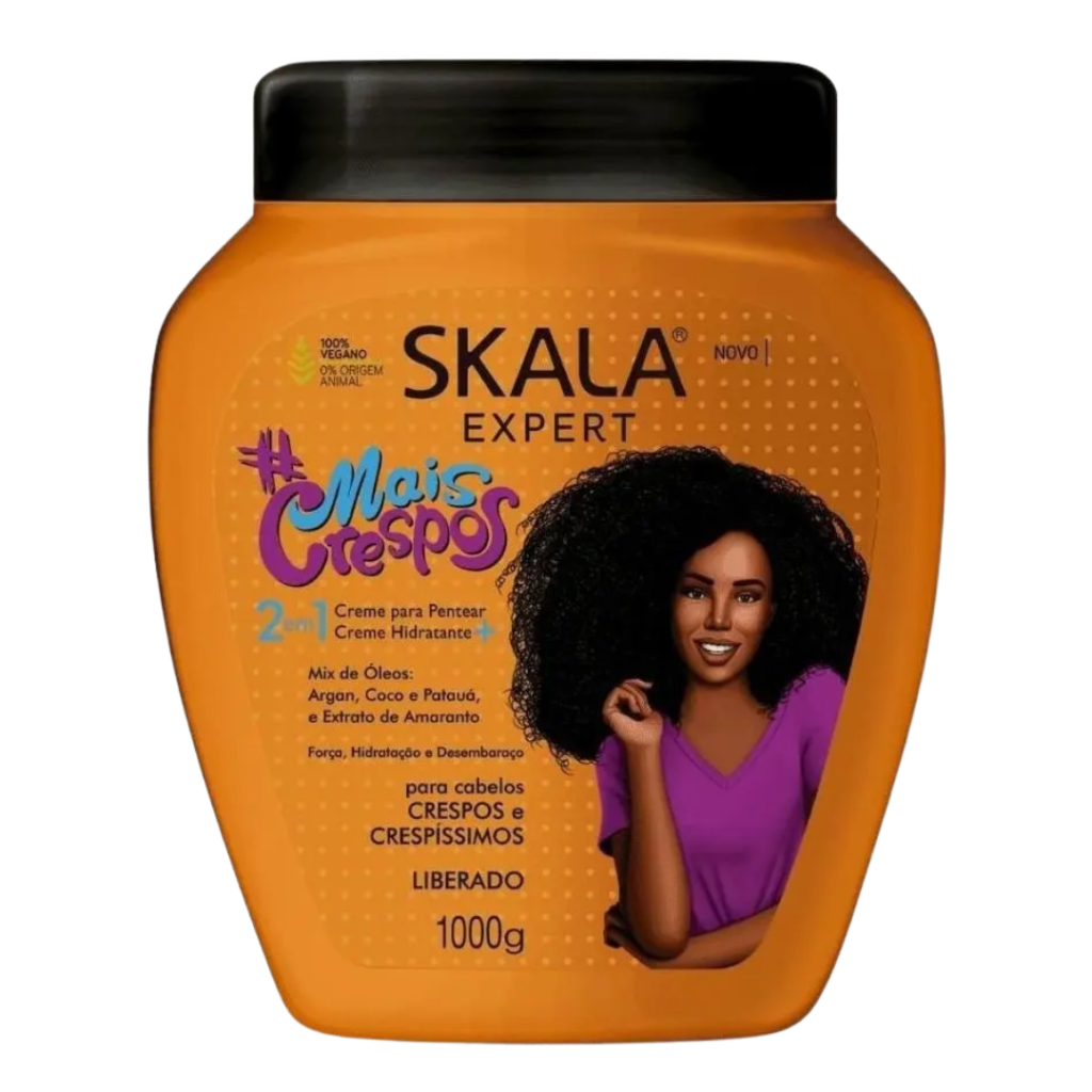 Creme Skala mais crespos Cabelos Cacheados e Ondulados 2 Em 1 1000g