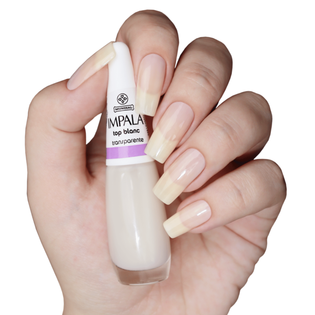 Esmalte Branco Impala Top Blanc Natural Tranparente 