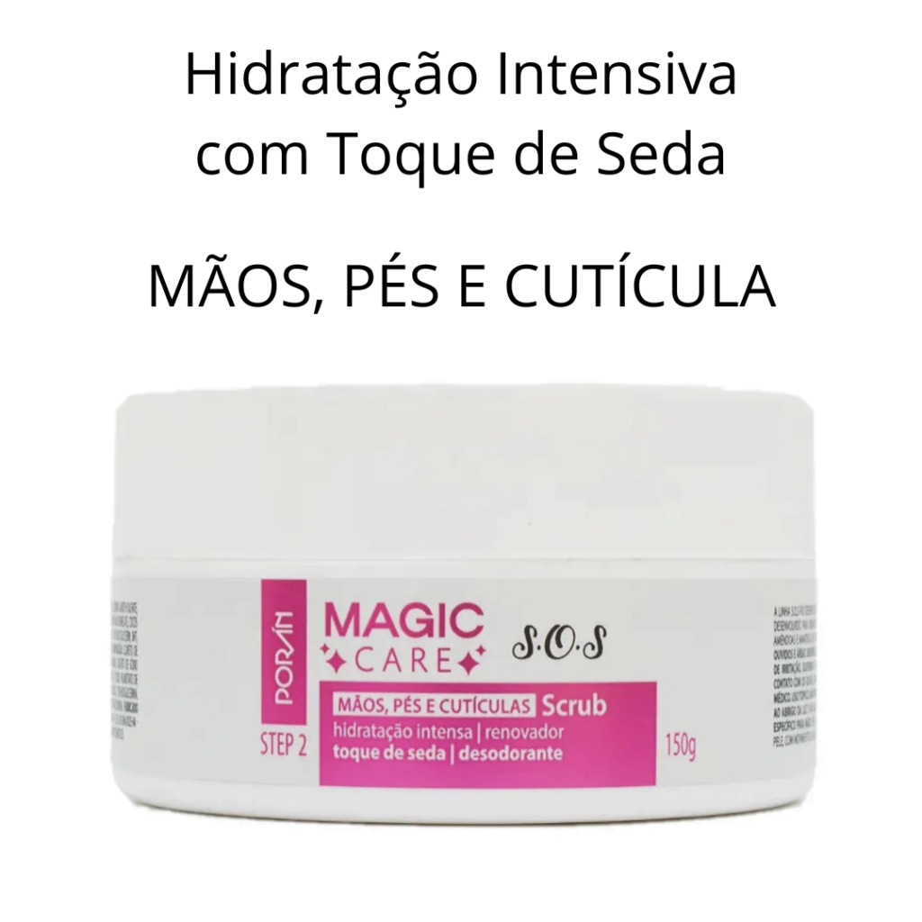 Creme Hidratante Pés, Mãos e Cutículas Poran Scrub 150g 