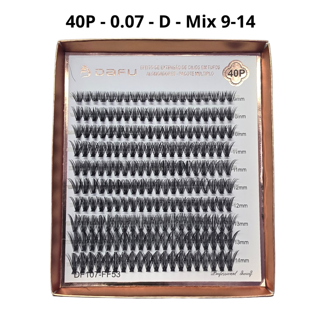 Cartela Tufinho Dafu 40P - 0.07D - Mix 9-14