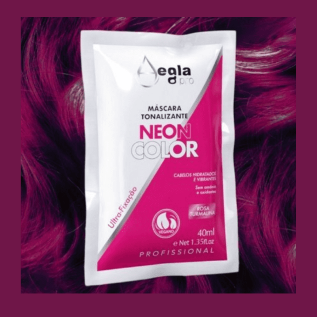 Tonalizante Rosa Máscara AeglaPro Sachê Rosa Turmalina 40ml 