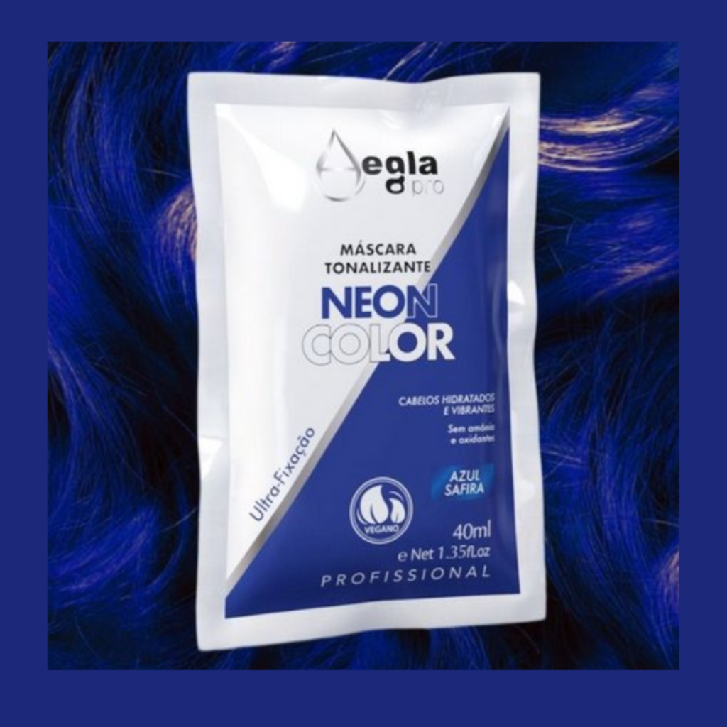 Tonalizante Azul Máscara AeglaPro Sachê Azul Safira 40g